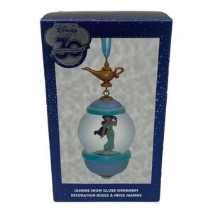 Disney Store 30th Anniversary Jasmine Snow‎ Globe Ornament New in Box